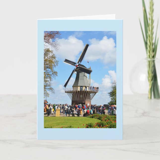 Cartes Pour Fêtes Annuelles Moulin à vent (Devant)