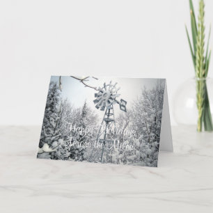 Cartes Pour Fêtes Annuelles Moulin à vent - bonnes fêtes à travers les milles