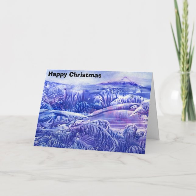 Cartes Pour Fêtes Annuelles Mountain, Joyeux Noël (Devant)