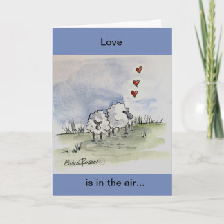 Cartes Pour Fêtes Annuelles Mouton amoureux