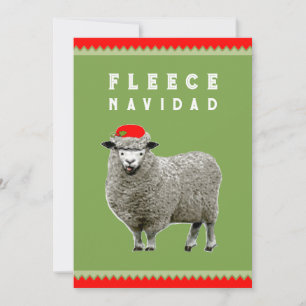 Cartes Pour Fêtes Annuelles Mouton de Noël drôle