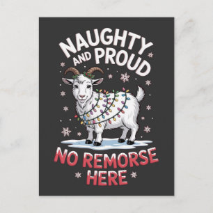 Cartes Pour Fêtes Annuelles Mouton de Noël drôle et fier sans remords