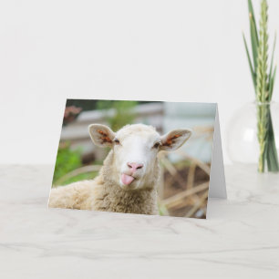 Cartes Pour Fêtes Annuelles Mouton montrer langue