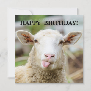 Cartes Pour Fêtes Annuelles Mouton montrer langue