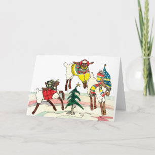 Cartes Pour Fêtes Annuelles Moutons de Noël