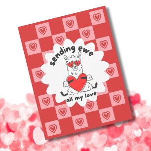 Cartes Pour Fêtes Annuelles Moutons drôles Enfants Classe Saint-Valentin