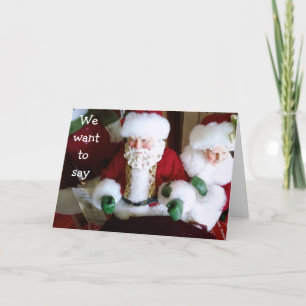 CARTES POUR FÊTES ANNUELLES MR/MME CLAUS SAY HAVE A VERY SPECIAL CHRISTMAS DAY