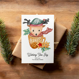 Cartes Pour Fêtes Annuelles Mug Cerf Mignon Noël