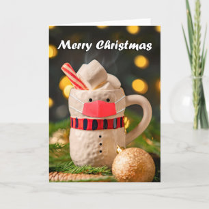 Cartes Pour Fêtes Annuelles Mug de Noël Bonhomme de Neige en Masque de Visage 