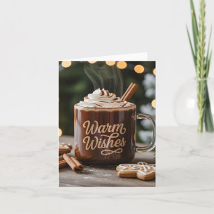 Cartes Pour Fêtes Annuelles Mug de vacances avec vœux chaleureux : Chocolat ch