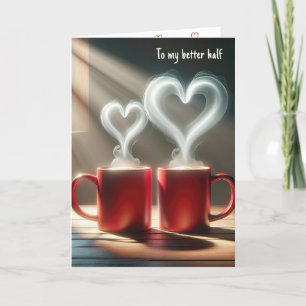 Cartes Pour Fêtes Annuelles Mugs Rouges Anniversaires Au Coeur Vapeur