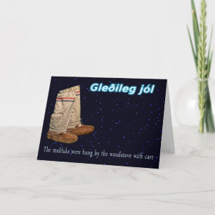 Cartes Pour Fêtes Annuelles Mukluks de Noël