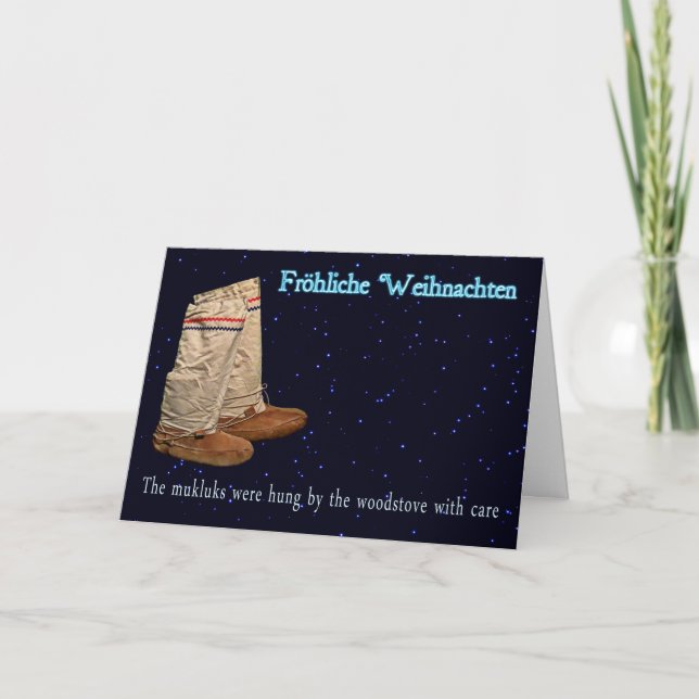 Cartes Pour Fêtes Annuelles Mukluks de Noël (Devant)