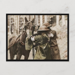 Cartes Pour Fêtes Annuelles Mule du Missouri dans un masque à gaz