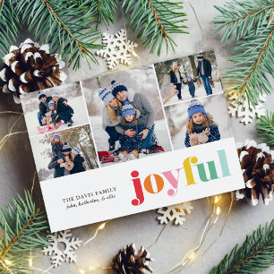 Cartes Pour Fêtes Annuelles Multicolor "Joyful" Galerie de 5 Photos Festive