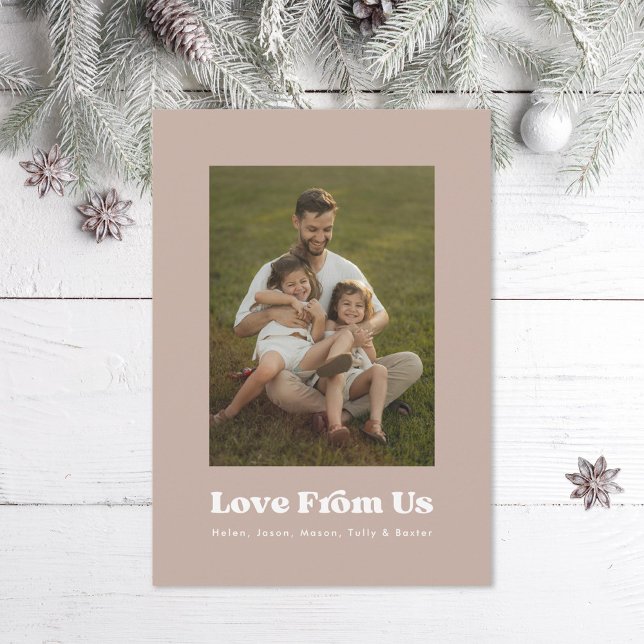 Cartes Pour Fêtes Annuelles Multiphoto L'amour de nous Photo de famille (Créateur téléchargé)