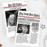 Cartes Pour Fêtes Annuelles Multiphoto Pôle Nord Nouvelles Noël mignon Joyeux<br><div class="desc">Extra Extra Lisez tout à ce sujet. The North Pole Times vous apporte les derniers et les plus grands articles d'actualité du Pôle Nord, salutations à tous avec cette façon aimable et amusante d'envoyer de Joyeux voeux de Noël et de Joyeuses Fêtes à vous et à vous. Ce design vous...</div>
