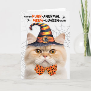 Cartes Pour Fêtes Annuelles Munchkin chat PURRanormal MEOWolween