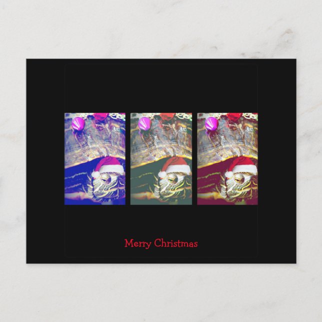 Cartes Pour Fêtes Annuelles Murtle la tortue de Noël (Devant)