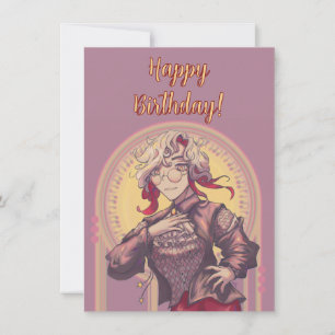 Cartes Pour Fêtes Annuelles Musique Citrine anime joyeux anniversaire