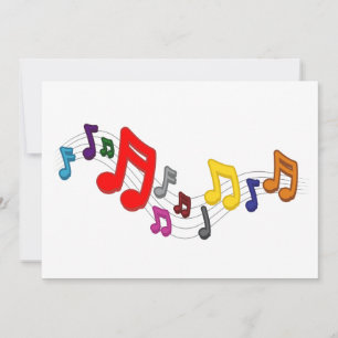 Cartes Pour Fêtes Annuelles Musique colorée, poutres. L'amour de la musique.