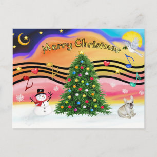 Cartes Pour Fêtes Annuelles Musique de Noël 2 - Bouledogue Français 1