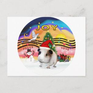 Cartes Pour Fêtes Annuelles Musique de Noël 2 - Cochon d'Inde 1 - chapeau