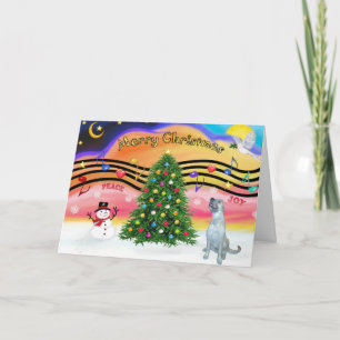 Cartes Pour Fêtes Annuelles Musique de Noël 2 - Irish Wolfhound (E)