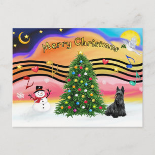 Cartes Pour Fêtes Annuelles Musique de Noël 2 - Scottish Terrier