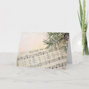 Cartes Pour Fêtes Annuelles Musique Noël Carol dans la neige