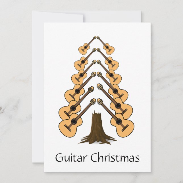 Cartes Pour Fêtes Annuelles Musique originale branchée Merry Guitare Arbre de  (Devant)