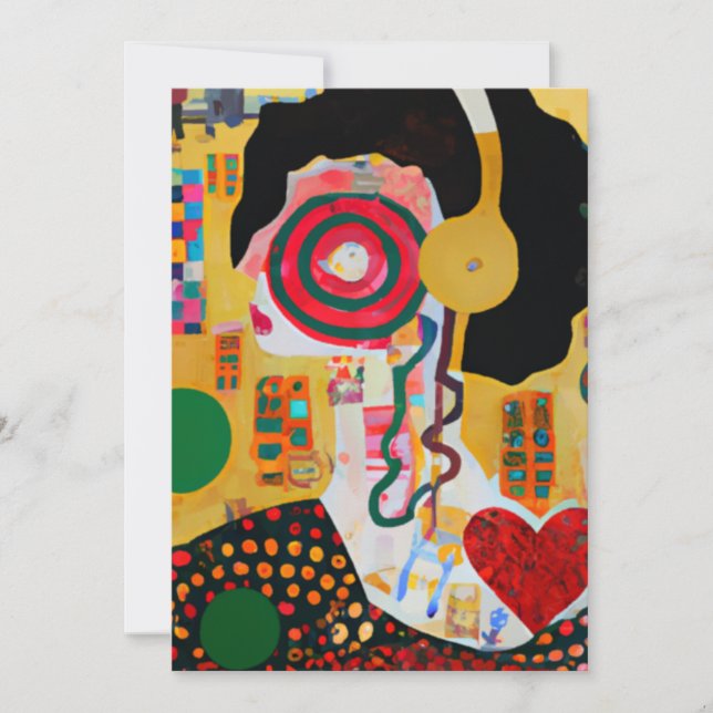 Cartes Pour Fêtes Annuelles Musique pop (Devant)