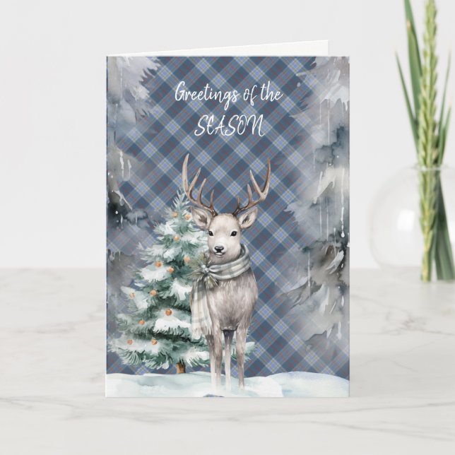 Cartes Pour Fêtes Annuelles Musselburgh Modern Tartan Christmas Holiday Card (Devant)