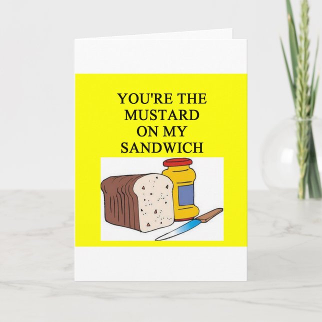 Cartes Pour Fêtes Annuelles MUSTARD et sandwich (Devant)