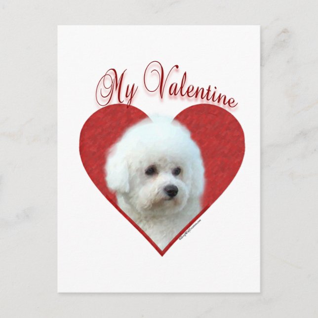 Cartes Pour Fêtes Annuelles My Bichon Frise Valentine (Devant)