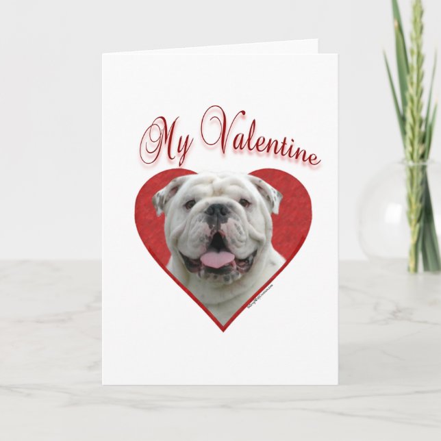 Cartes Pour Fêtes Annuelles My Bulldog Valentine (Devant)