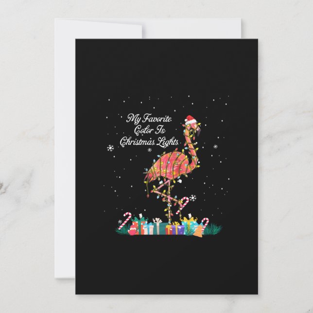 Cartes Pour Fêtes Annuelles My favorite Is Christmas Lights Costume Flamingo (Devant)