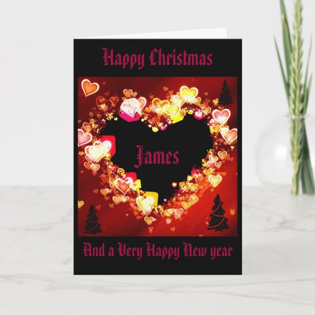 Cartes Pour Fêtes Annuelles "My love is Ablaze This Christmas" (Devant)