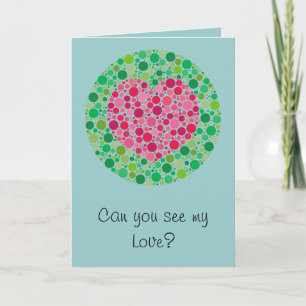 Cartes Pour Fêtes Annuelles My Love is Color Blind Valentine's Day Card