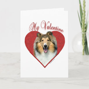 Cartes Pour Fêtes Annuelles My Rough Collie Valentine