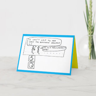 Cartes Pour Fêtes Annuelles Mystery cadeau surprise dessin d'anniversaire blag