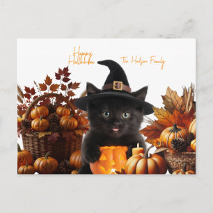 Cartes Pour Fêtes Annuelles Mystic Cat's halloween Family