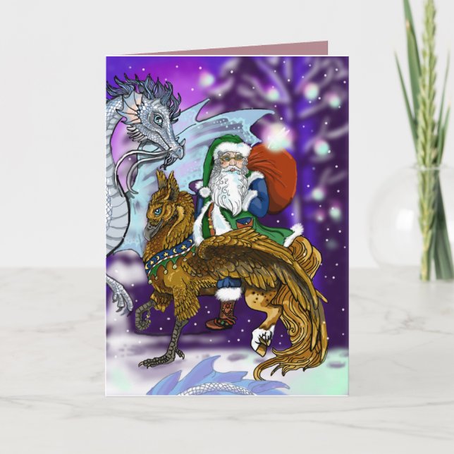 Cartes Pour Fêtes Annuelles Mythic Santa (Devant)