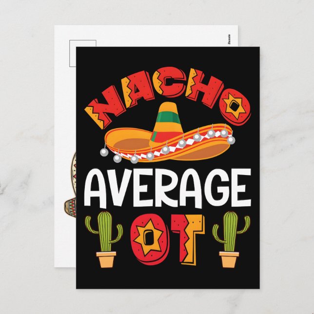 Cartes Pour Fêtes Annuelles nacho-average-senorita-cinco-de-mayo-happy-cinco- (Devant / Derrière)