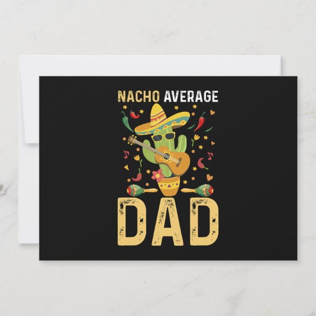 Cartes Pour Fêtes Annuelles Nacho Moyenne Papa Cinco De Mayo Mexicain Papa (Devant)