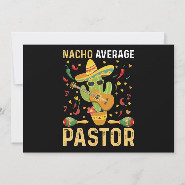 Cartes Pour Fêtes Annuelles Nacho Moyenne Pasteur Chef Religieux Cinco De Mai (Devant)