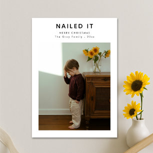 Cartes Pour Fêtes Annuelles Nail It Modern Family Funky Photo Noël