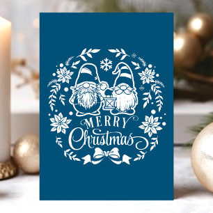 Cartes Pour Fêtes Annuelles Nain de couronne de Noël joyeux