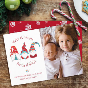 Cartes Pour Fêtes Annuelles Nain de Noël Mignon et Amusant Photo Personnalisée