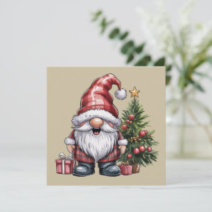 Cartes Pour Fêtes Annuelles Nain de Noël Saison Hiver Amoureux des Nains Fêtes